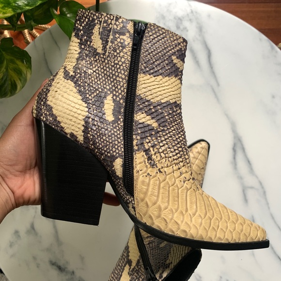 Jeffrey Campbell Snake print pointed toe booties - Picture 6 of 10